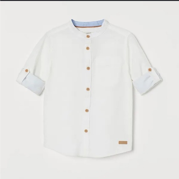 H&M White Button Down Kids Shirt - Picture 2 of 10